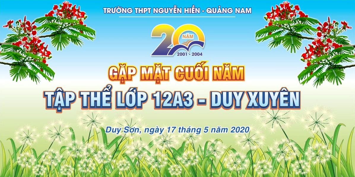 Backdrop 20 năm gặp mặt tập thể lớp