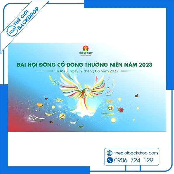 Backdrop đại hội cổ đông chuẩn chuyên nghiệp