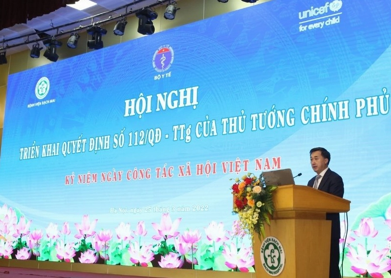 Backdrop hội nghị công tác xã hội