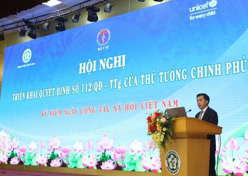 Backdrop hội nghị công tác xã hội ý nghĩa