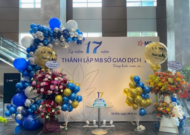 Backdrop kỷ niệm 17 năm thành lập công ty MB Bank