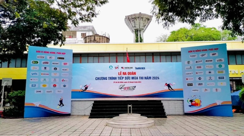 Backdrop lễ ra quân tiếp sức mùa thi