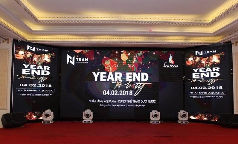 Backdrop sự kiện tối màu huyền bí