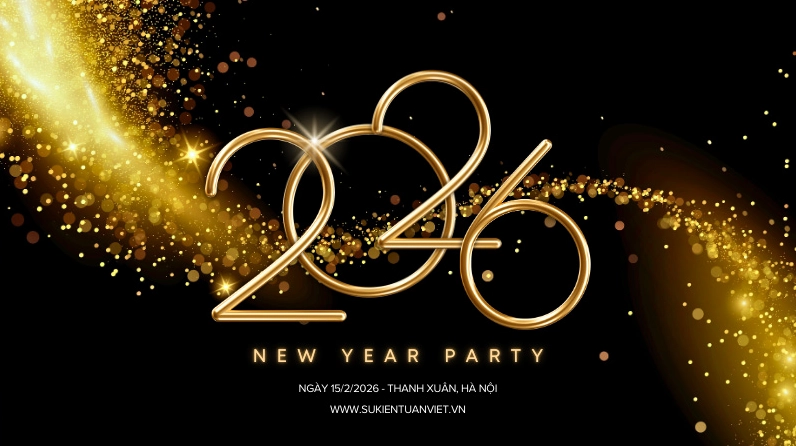 Backdrop tất niên mới lạ và độc đáo