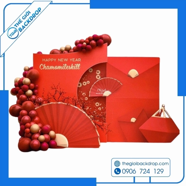 Background backdrop Tết ấn tượng mang lại may mắn