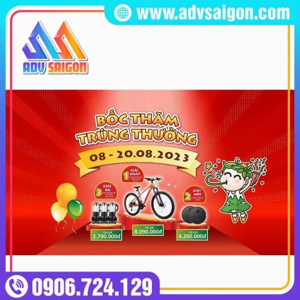 Background sự kiện bốc thăm trúng thưởng rộn ràng