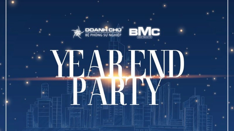 Background tiệc tất niên thường đặt tại vị trí thu hút quan khách nhất