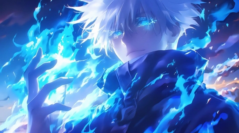 Background xanh da trời tuyệt đẹp phong cách anime lãng mạn