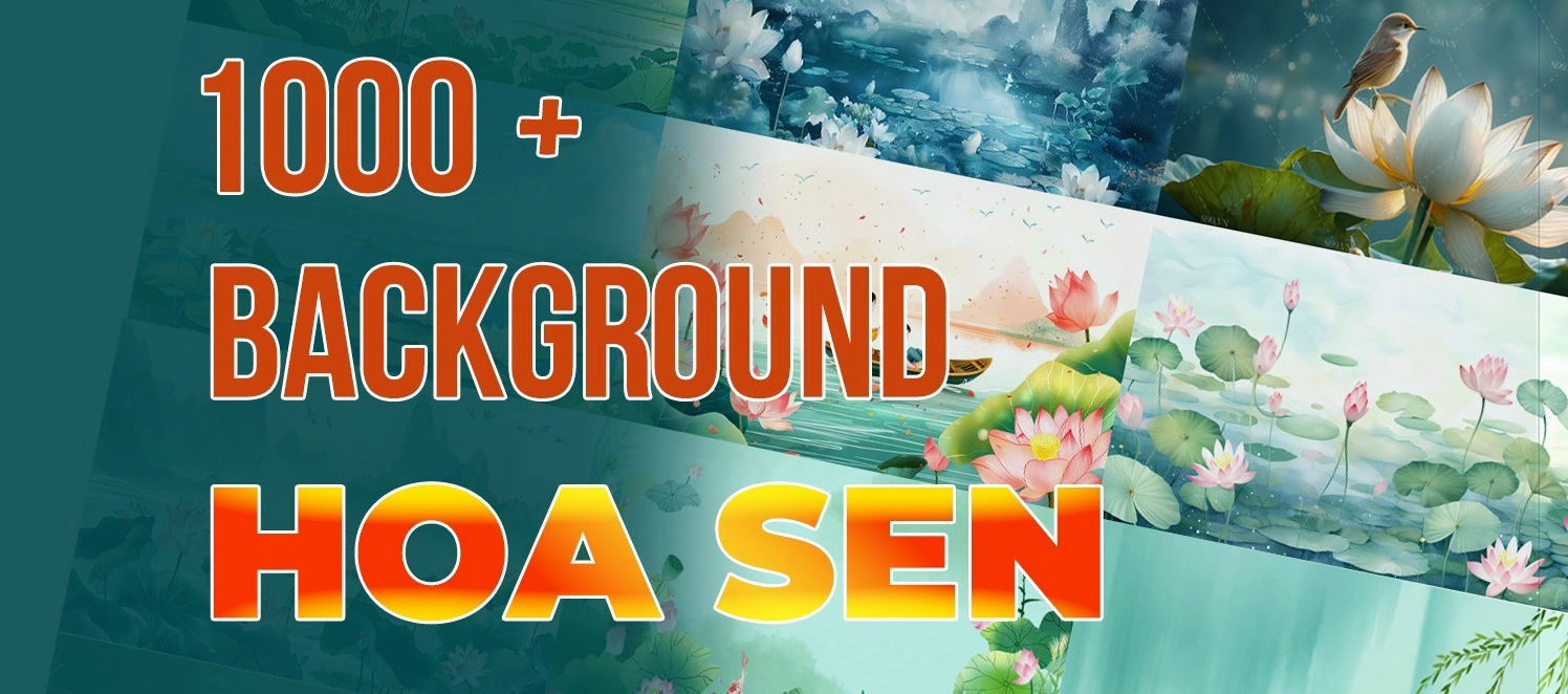 Bộ sưu tập background hoa sen vector thiết kế tuyệt đẹp