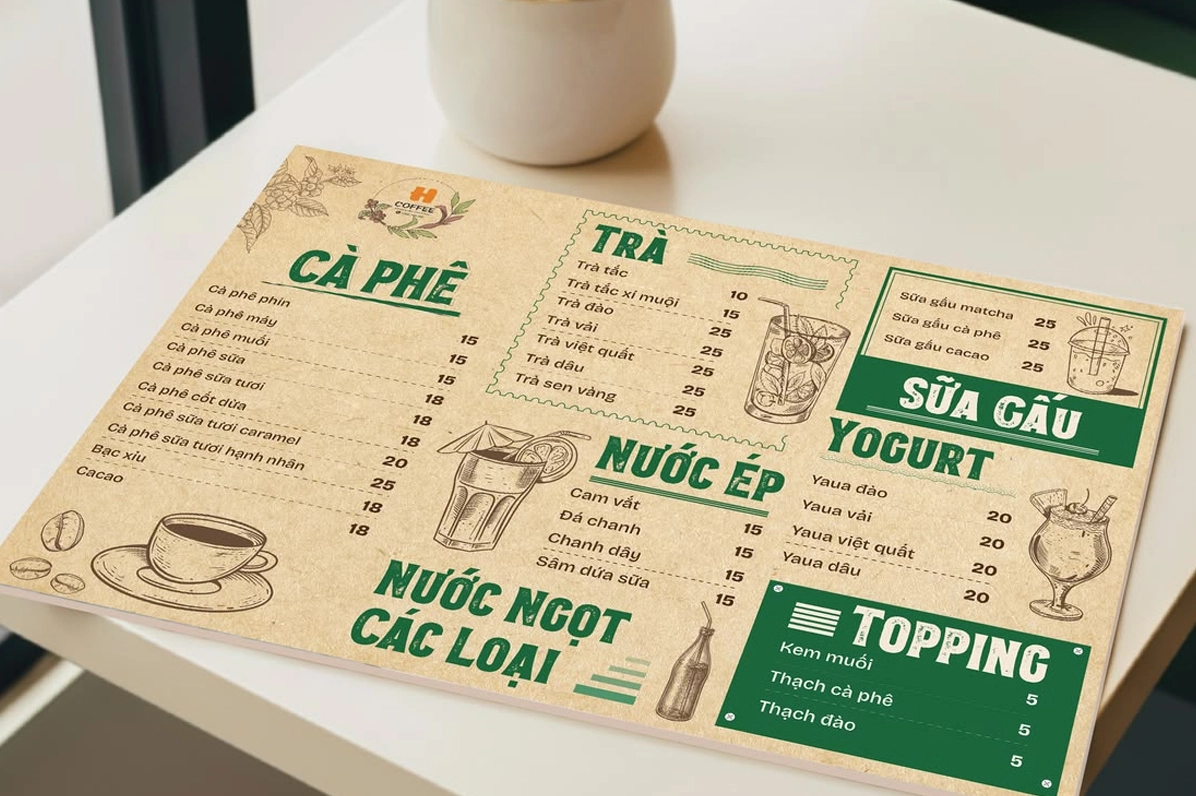 Các mẫu thiết kế menu miễn phí đẹp mắt cho tiệc liên hoan