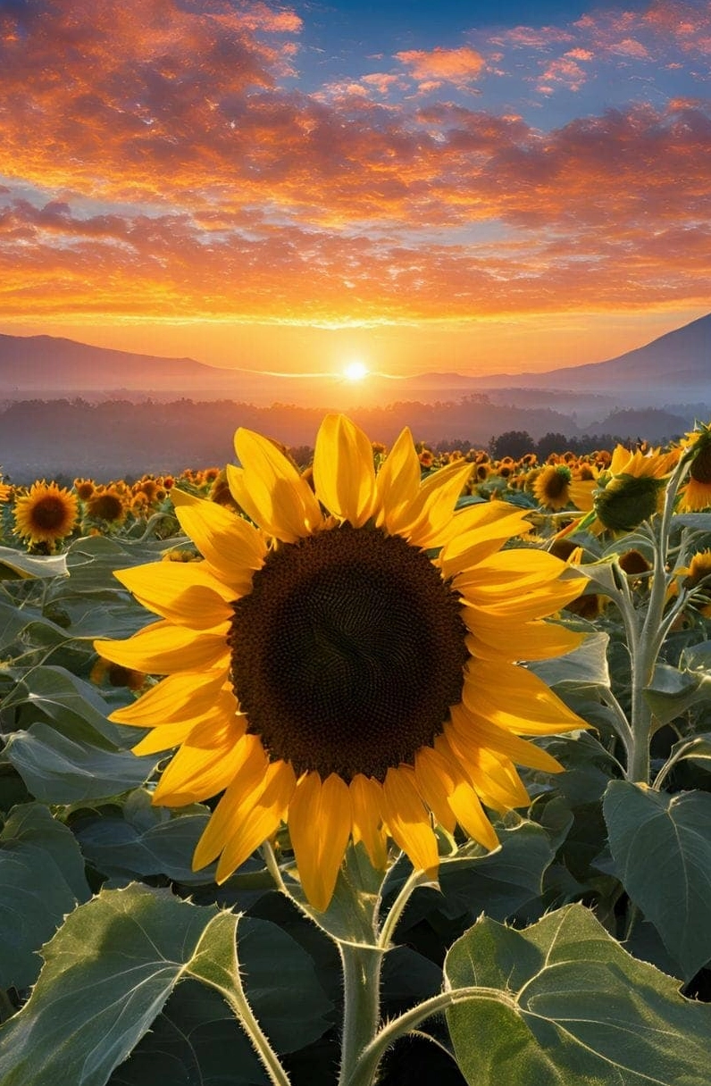 Góc chụp đầy nghệ thuật của bông hoa hướng dương