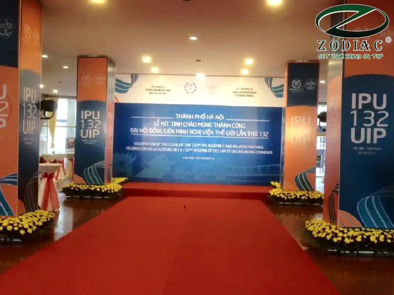 Gợi ý mẫu phông nền sự kiện màu đỏ rực rỡ số 2