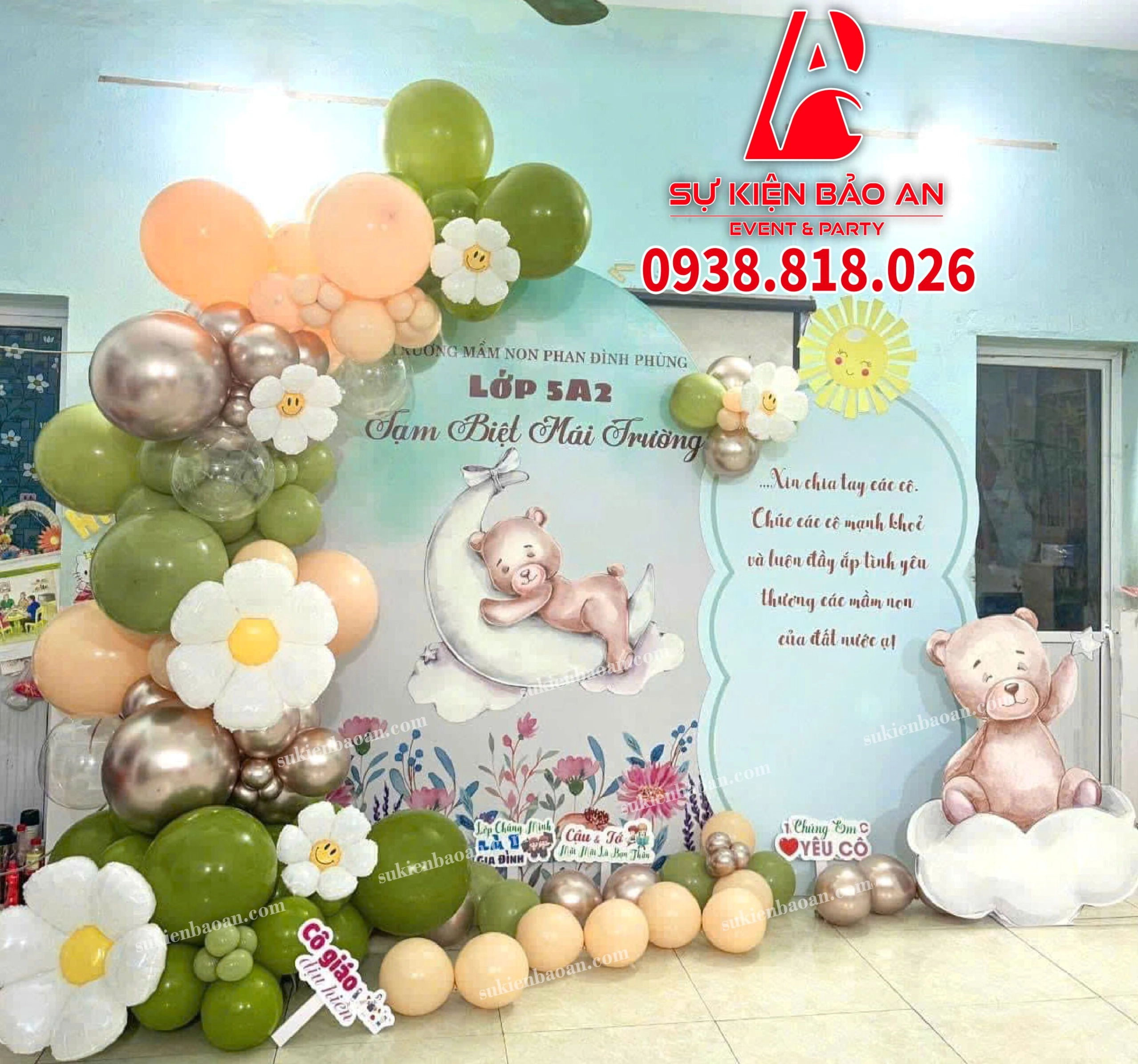 Gợi ý trang trí backdrop lễ bế giảng nổi bật