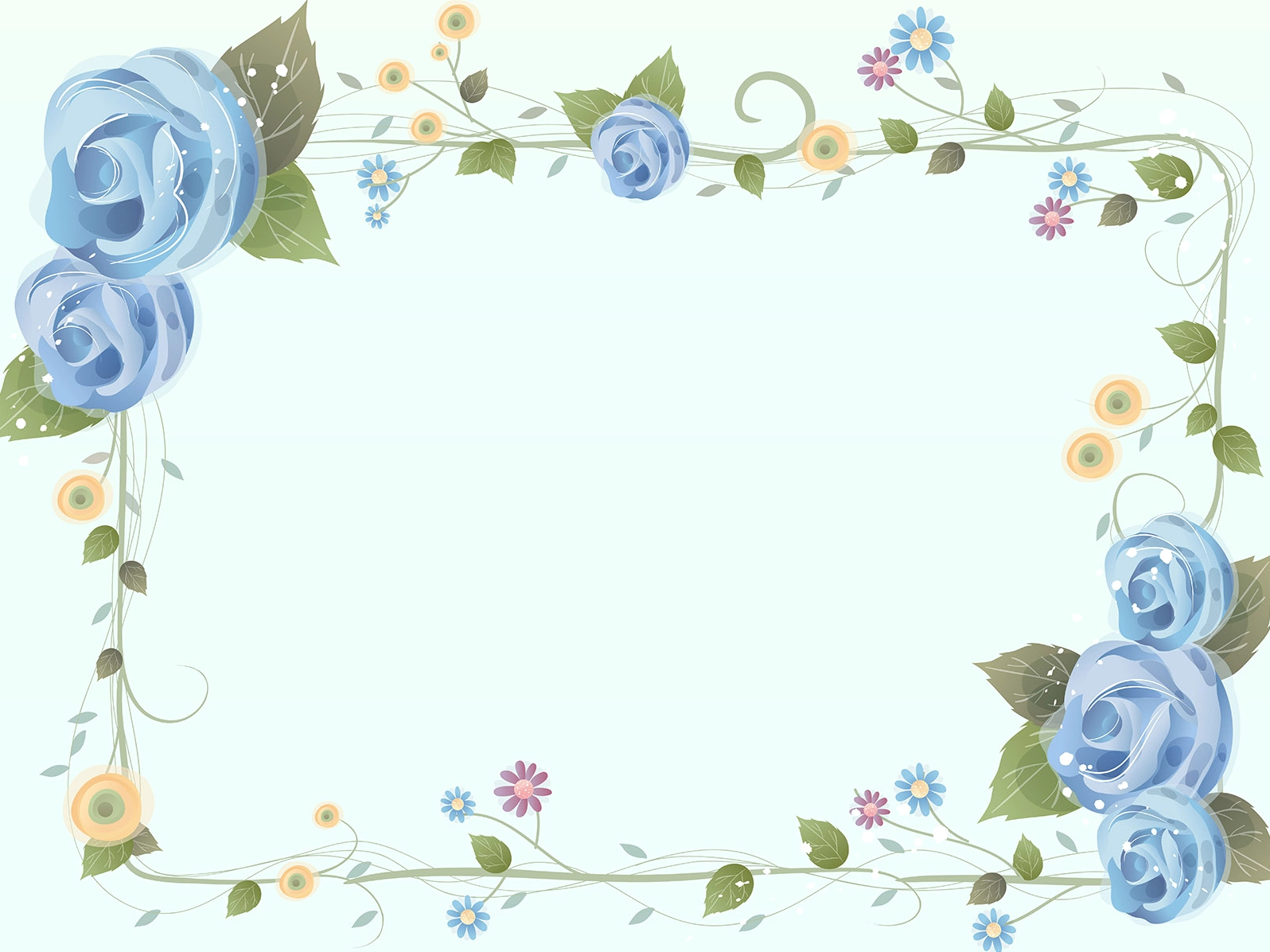 Hình ảnh khung nền PowerPoint đẹp hình hoa lá