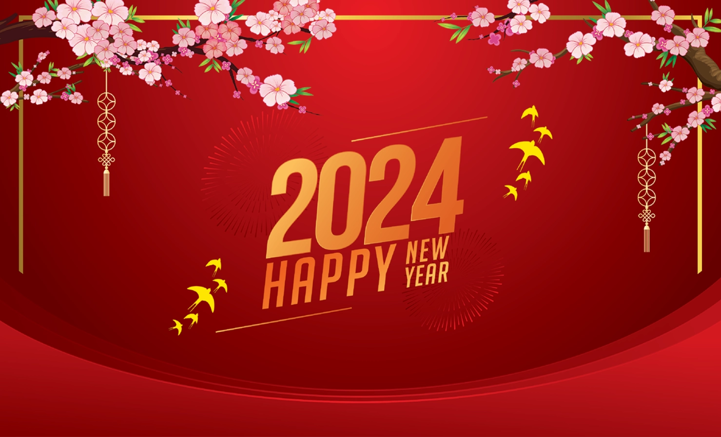 Hình nền background hoa đào ngày tết độc đáo