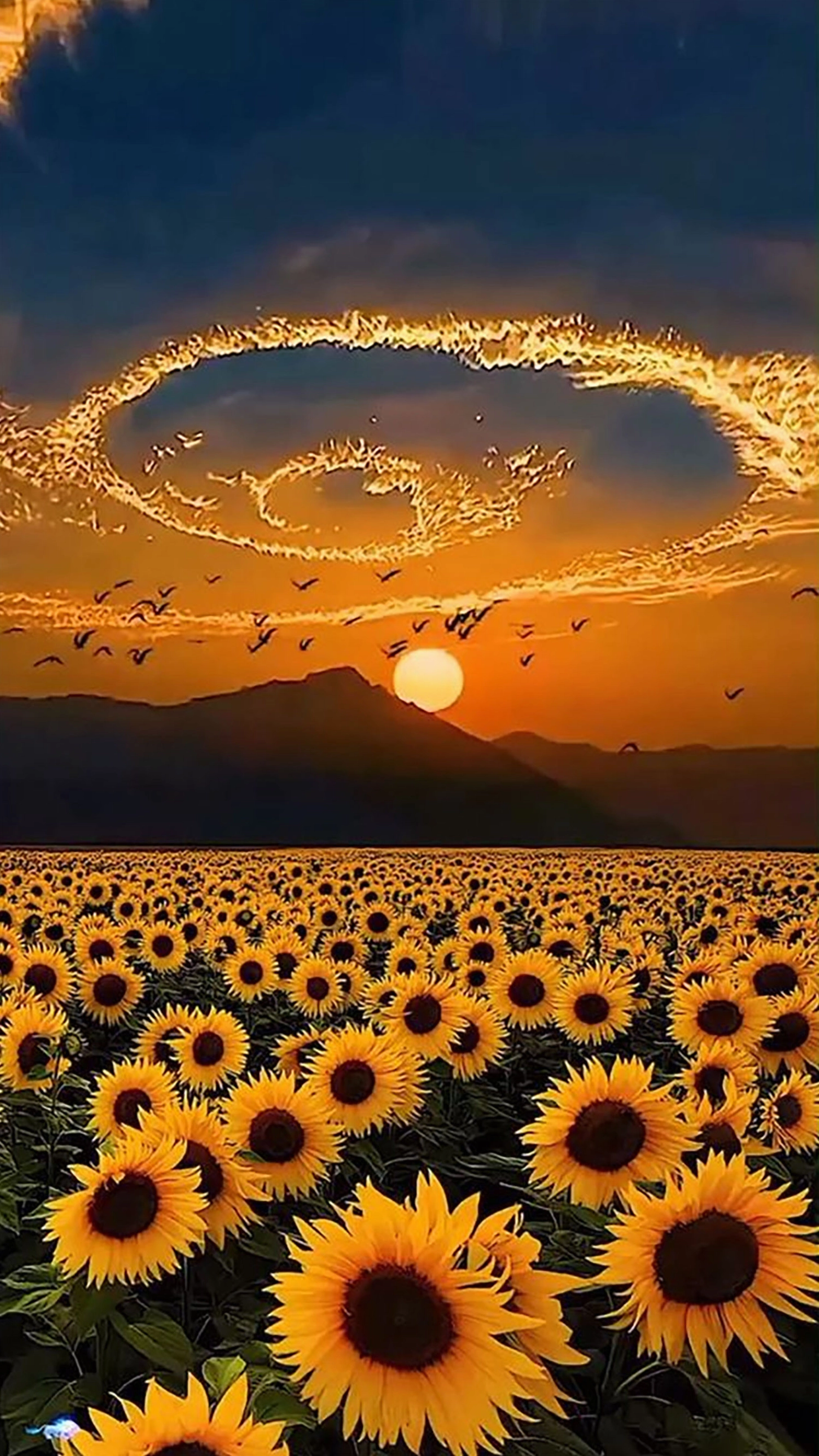 Hình nền bông hoa hướng dương vươn mình đón nắng mai ấm áp