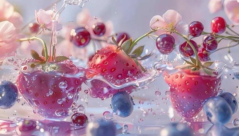 Hình nền dâu tây tươi nổi bật hợp màn OLED