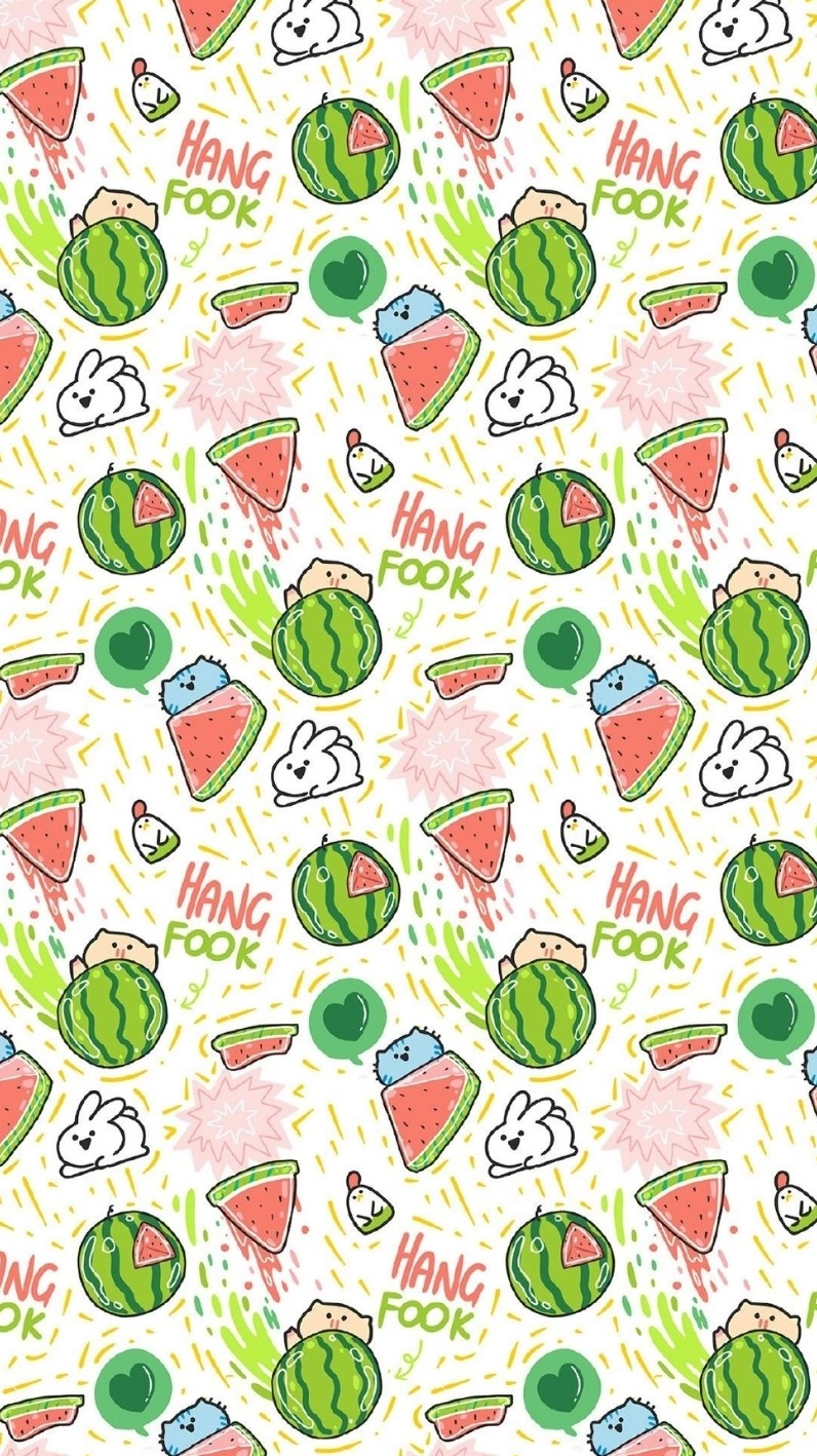 Hình nền dưa hấu đáng yêu cho điện thoại tỉ lệ 9:16