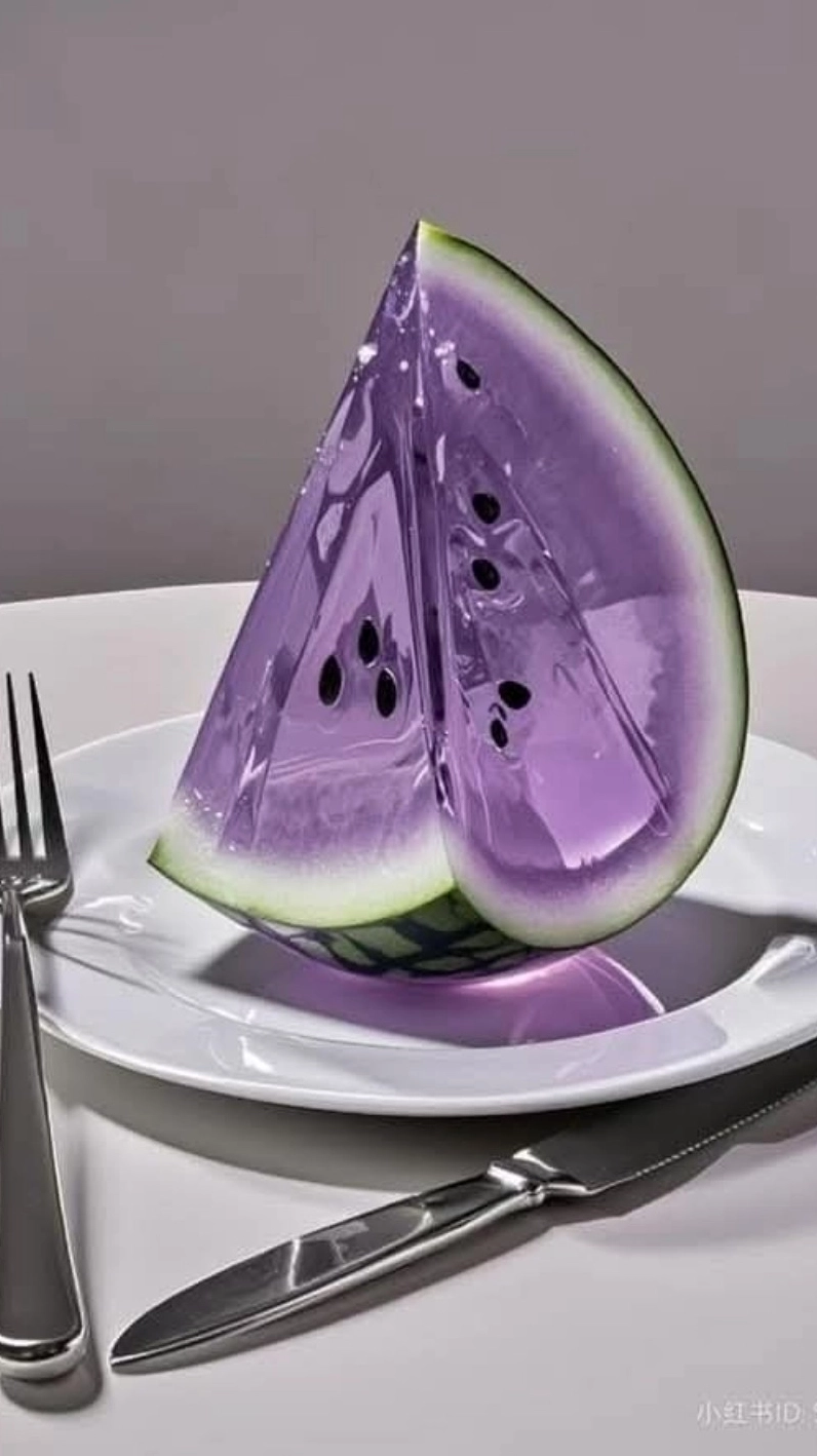 Hình nền dưa hấu hiệu ứng thủy tinh sắc nét phù hợp màn hình lớn