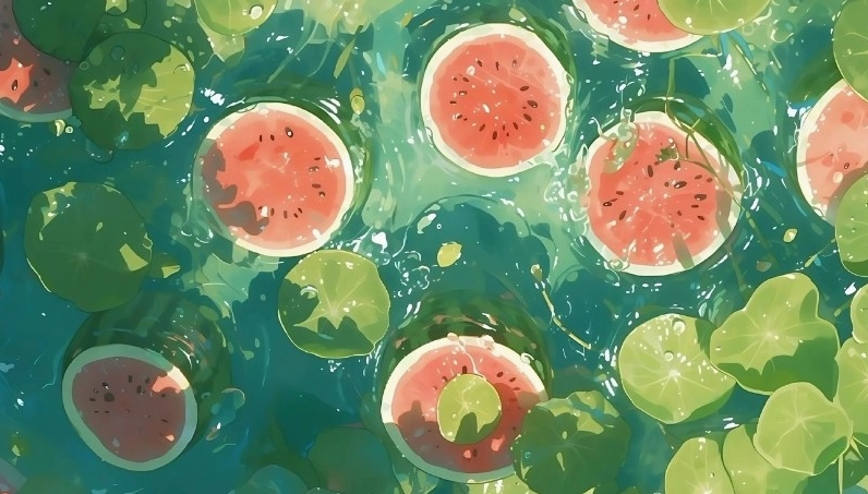 Hình nền dưa hấu ngọt ngào màu sắc rực rỡ cho mùa hè