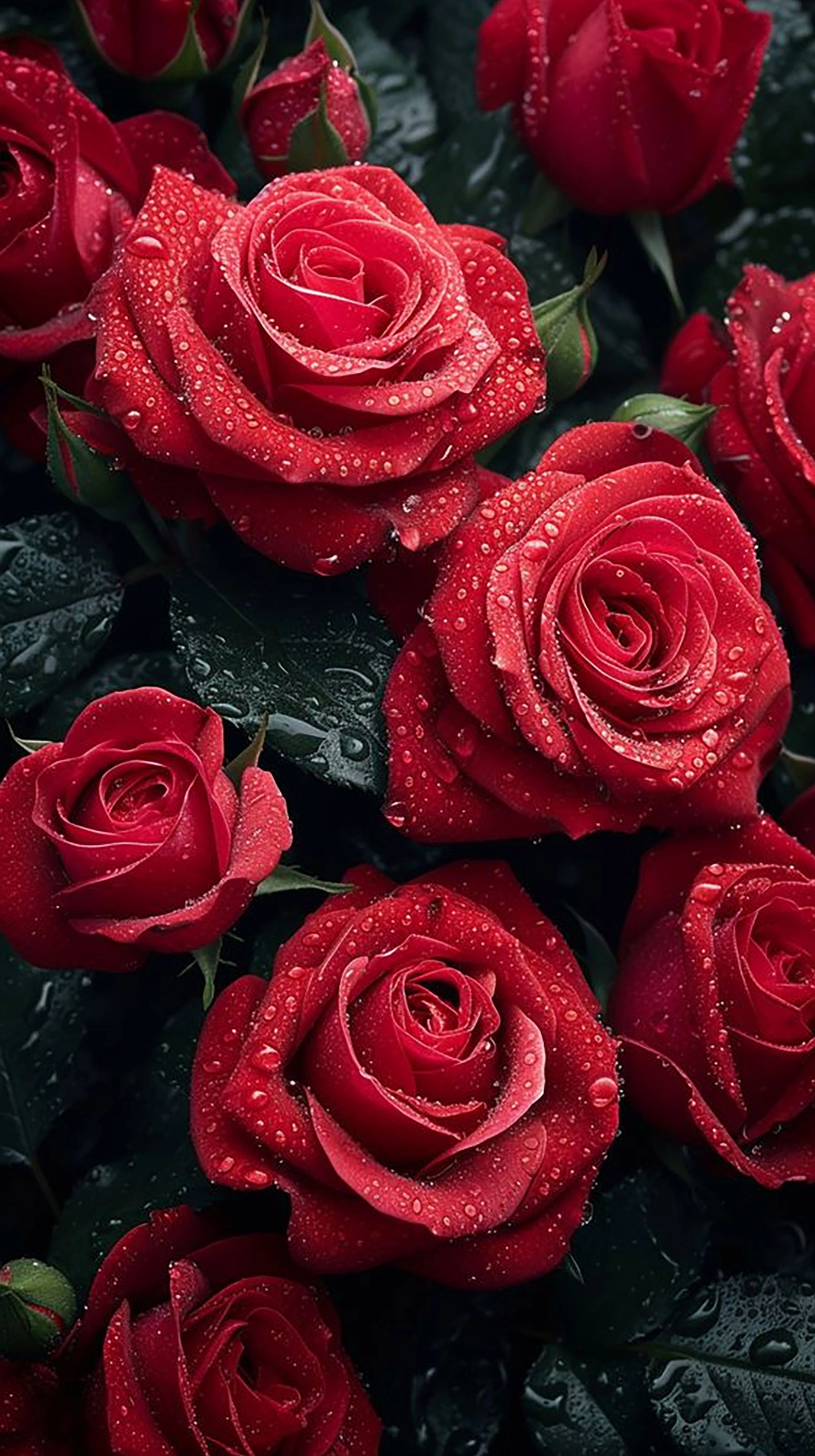 hinh nen hoa hong do cho dien thoai tuoi tan