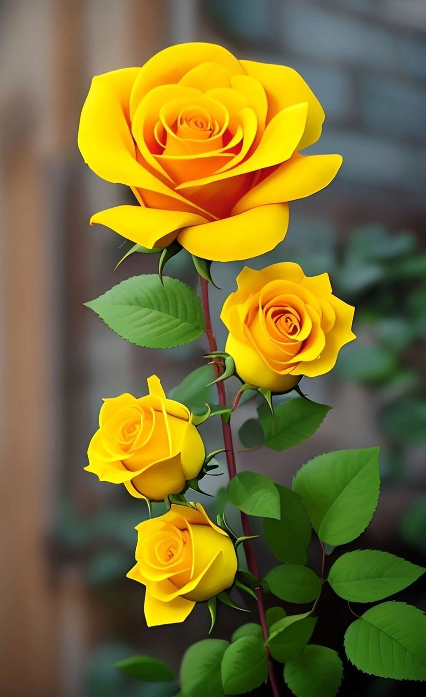 Hình nền hoa hồng rực rỡ lung linh làm hình nền điện thoại