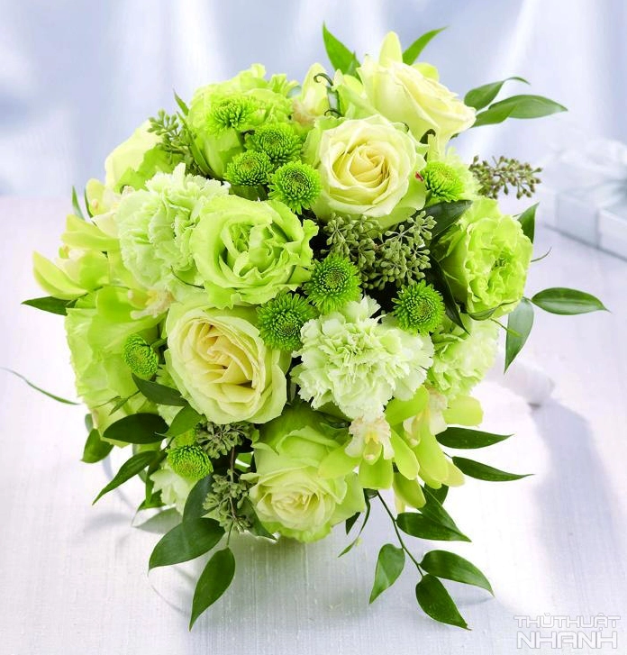 Hình nền hoa hồng xanh đẹp nhất với lẵng hoa tuyệt đẹp