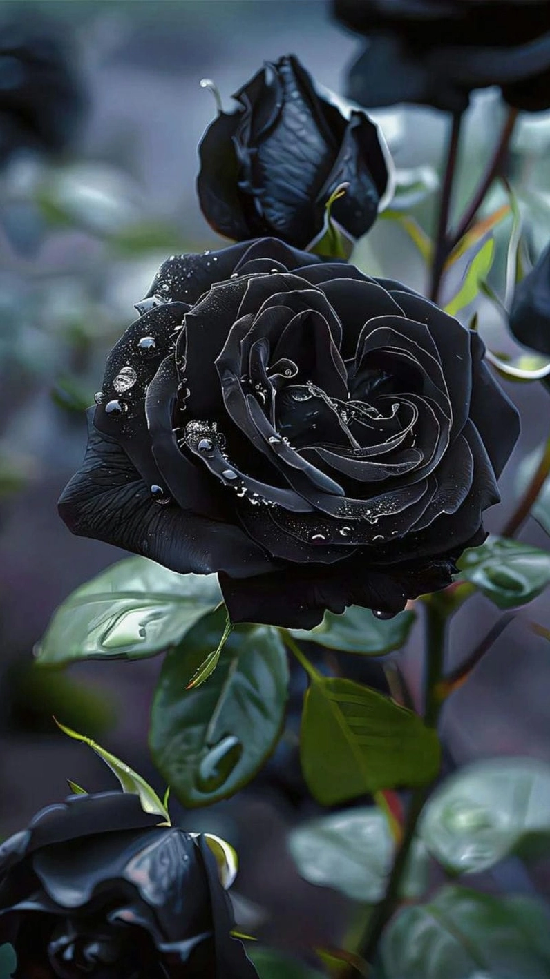 Hình nền hoa hồng xanh dương 1 ma mị