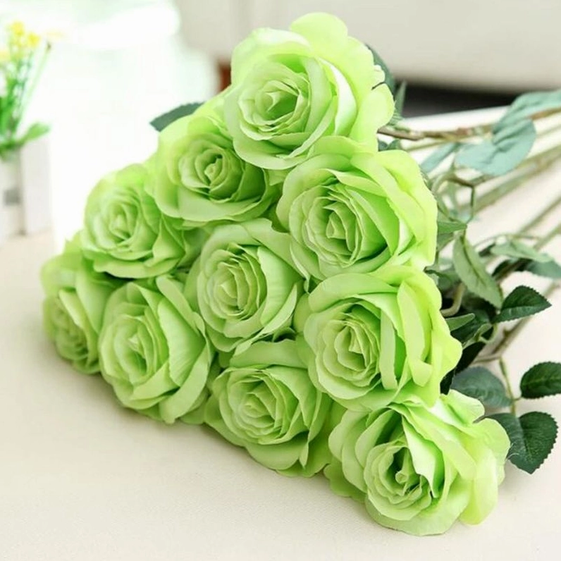 Hình nền hoa hồng xanh lá đại diện cho sự tinh tế và trang trọng