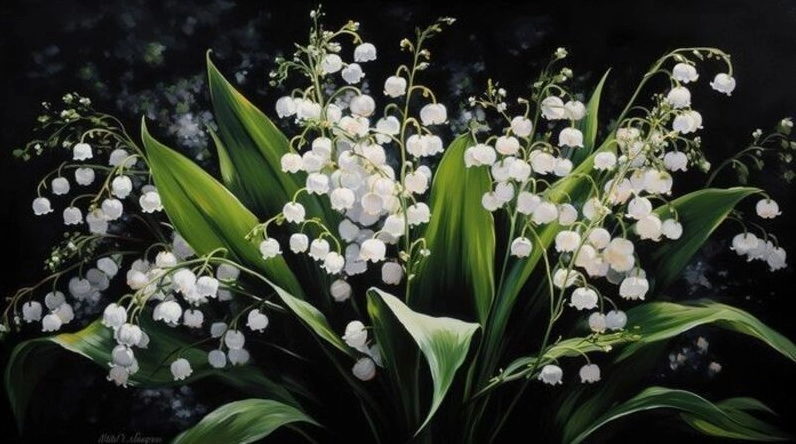 Hình nền hoa Linh Lan trắng cho máy tính