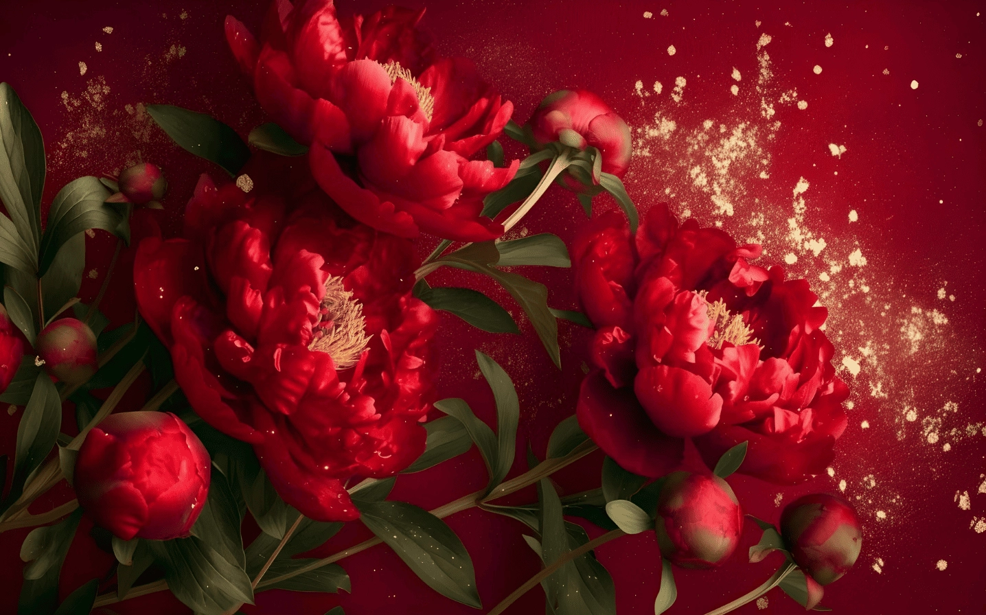 Hình nền hoa mẫu đơn đỏ full HD