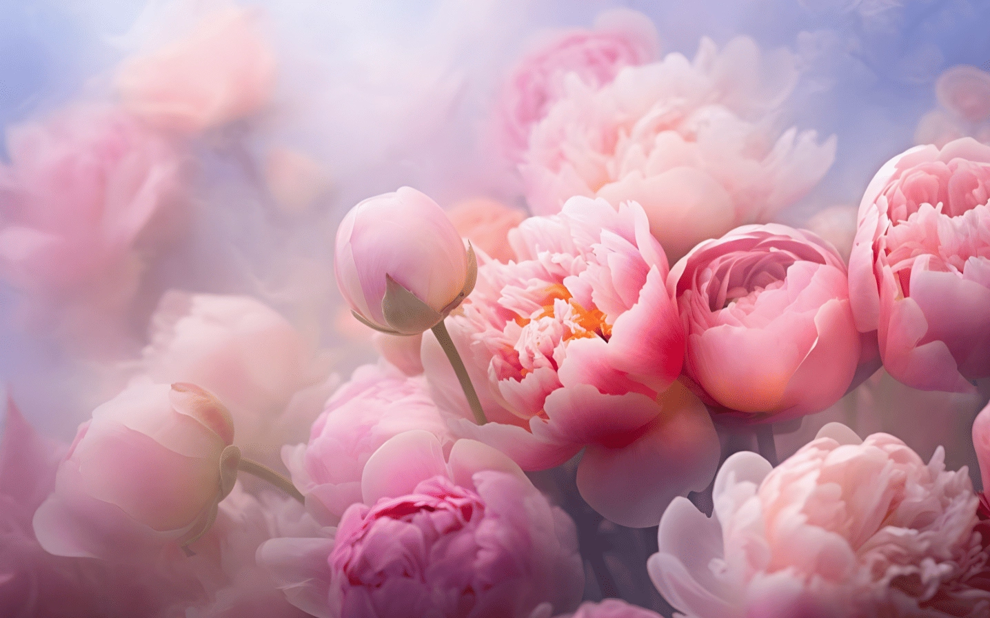 Hình nền hoa mẫu đơn hồng tinh khôi thanh tao