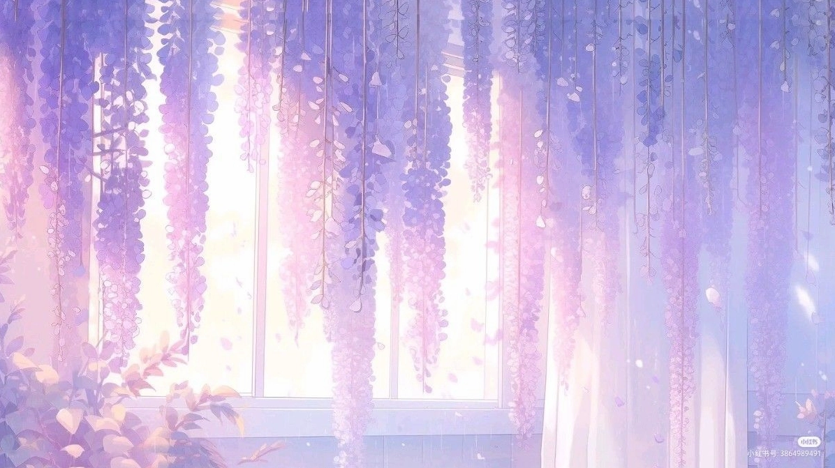 Hình nền hoa màu tím nhẹ nhàng cho desktop