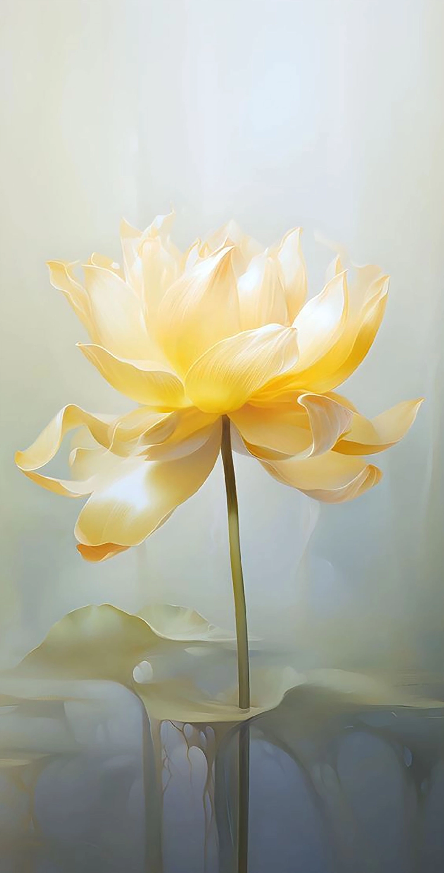 Hình nền hoa sen vàng rực rỡ cho điện thoại