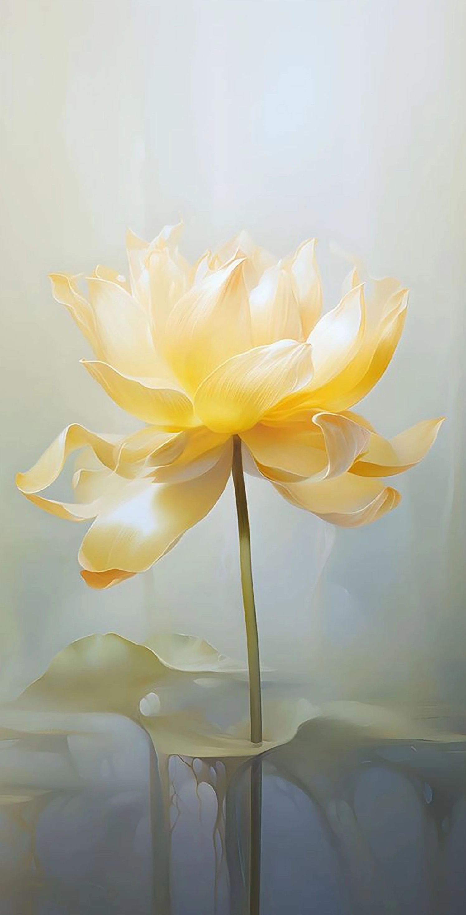 Hình nền hoa sen vàng sang trọng cho điện thoại