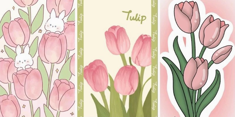 Hình nền hoa tulip cute cho điện thoại tươi mới