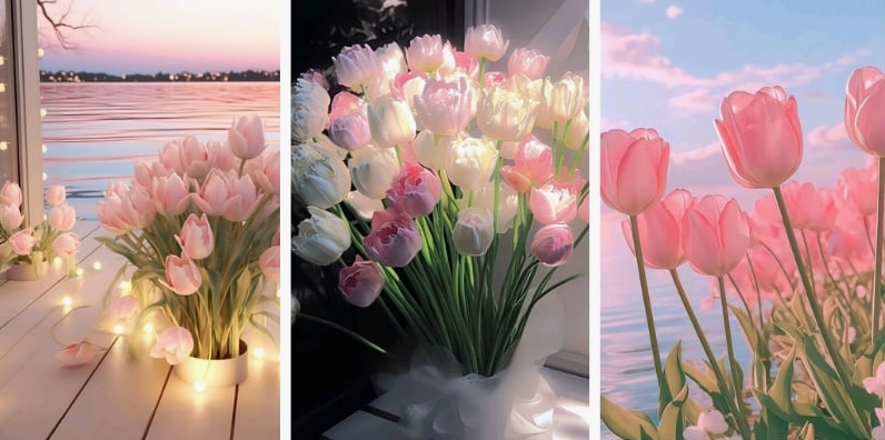 Hình nền hoa tulip hồng