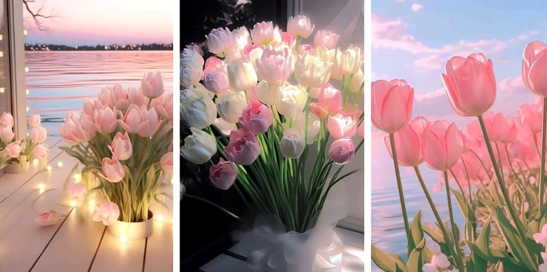 Hình nền hoa tulip hồng