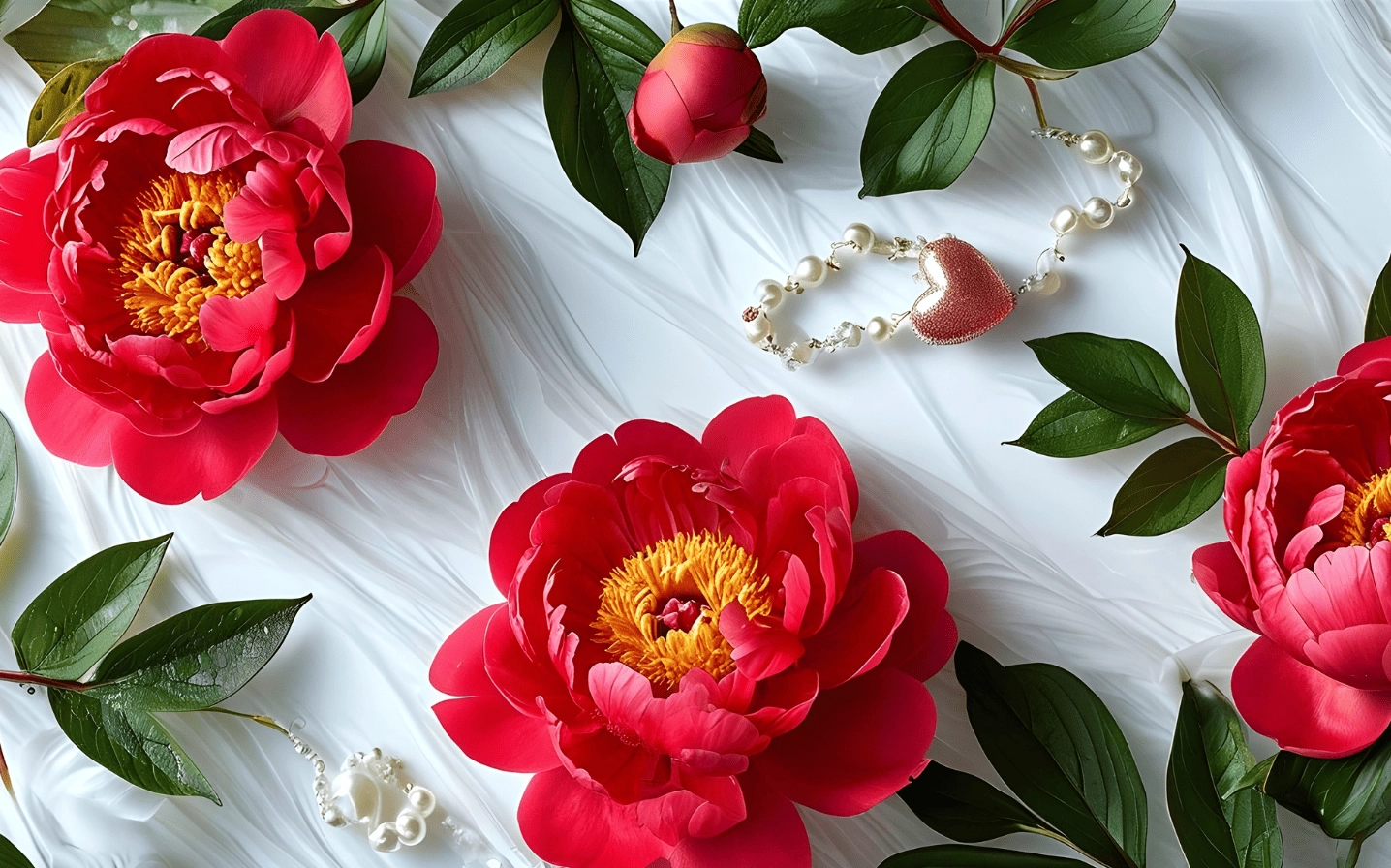 Hình nền mẫu đơn đỏ trên nền trắng tinh khôi