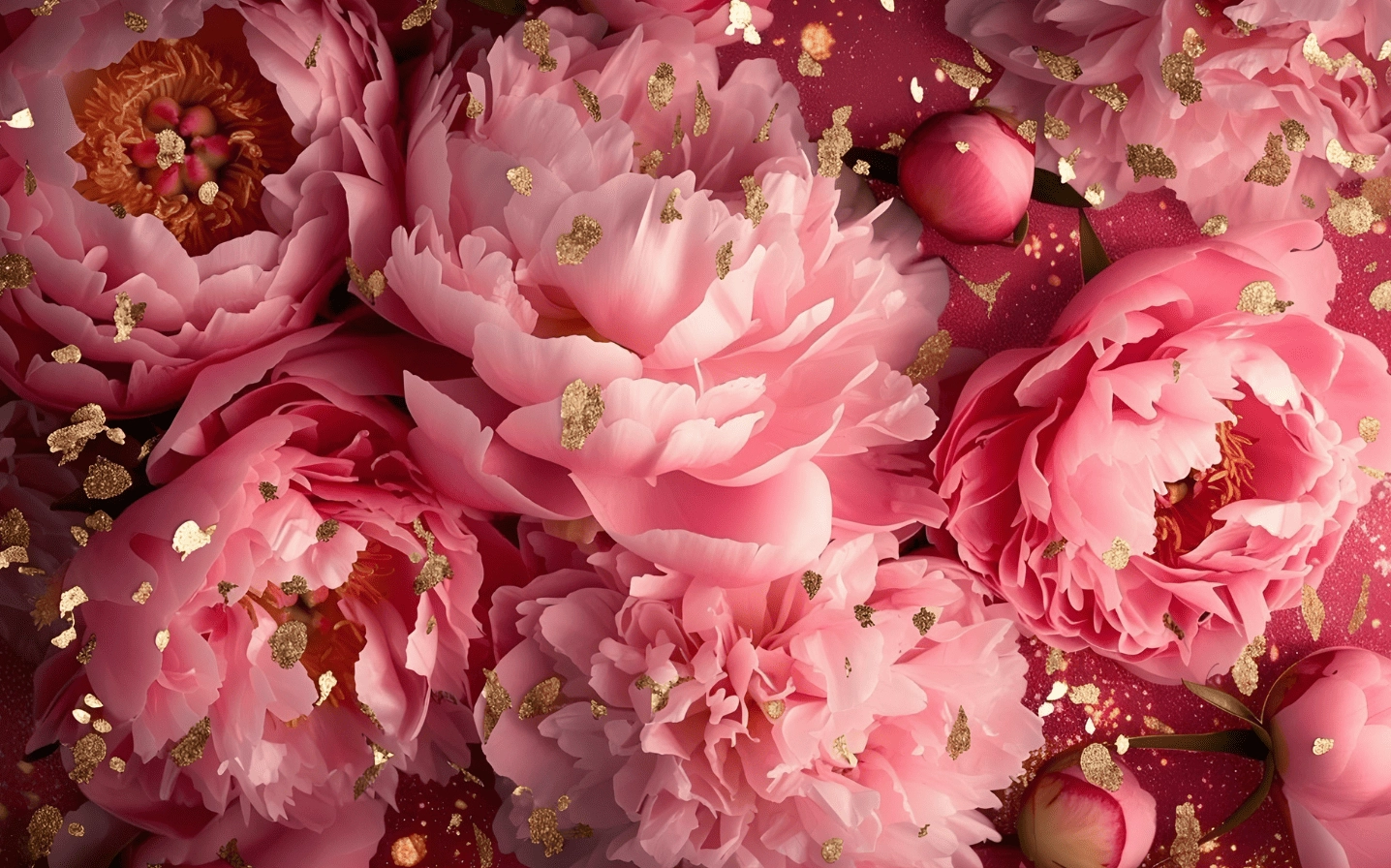 Hình nền mẫu đơn hồng tỏa sáng