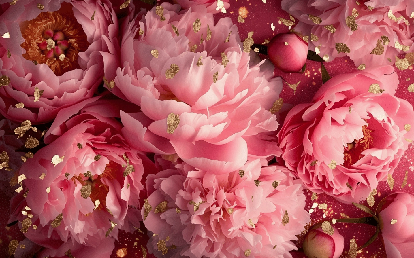 Hình nền mẫu đơn hồng tỏa sáng