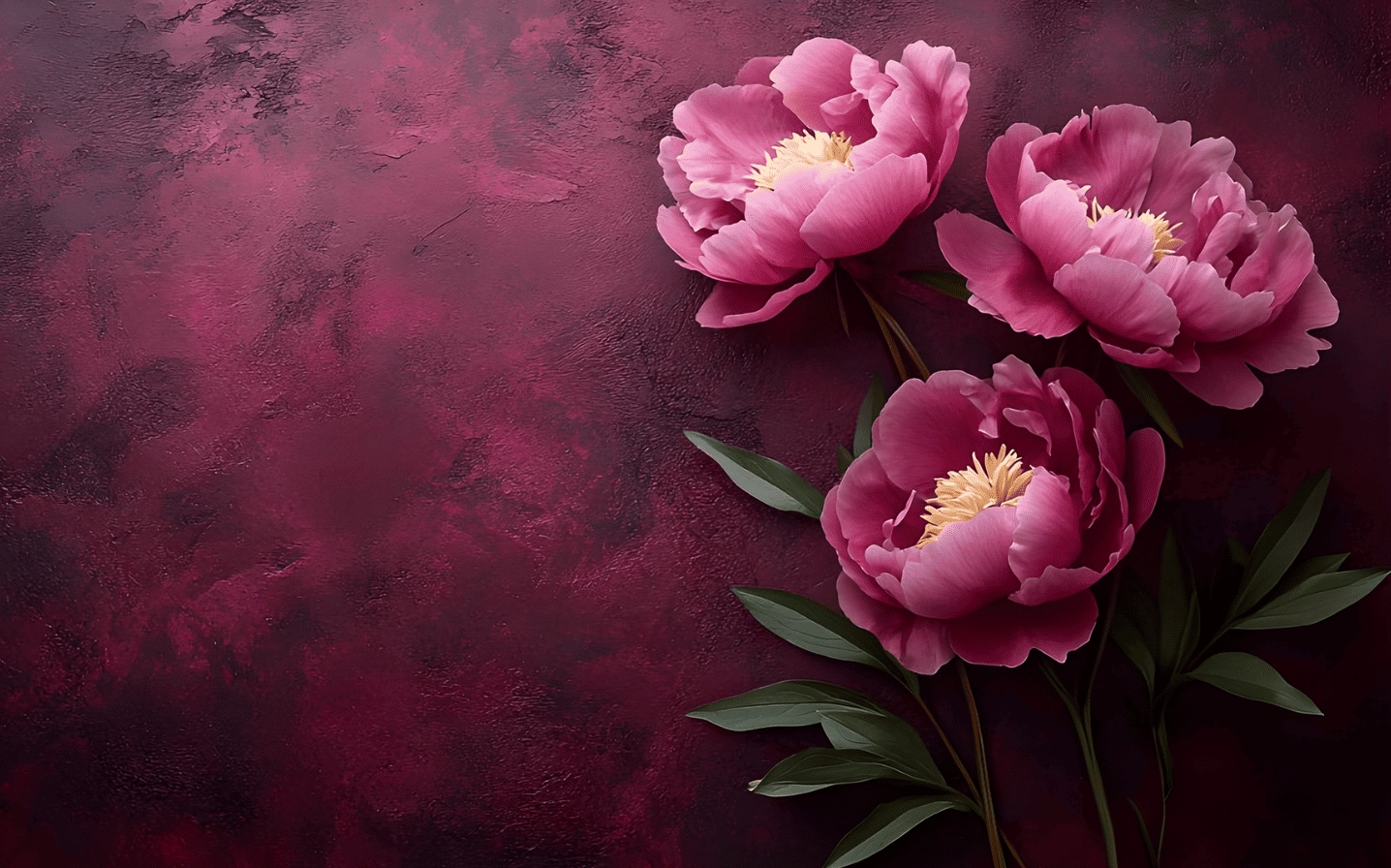 Hình nền mẫu đơn hồng tỏa sáng rạng rỡ