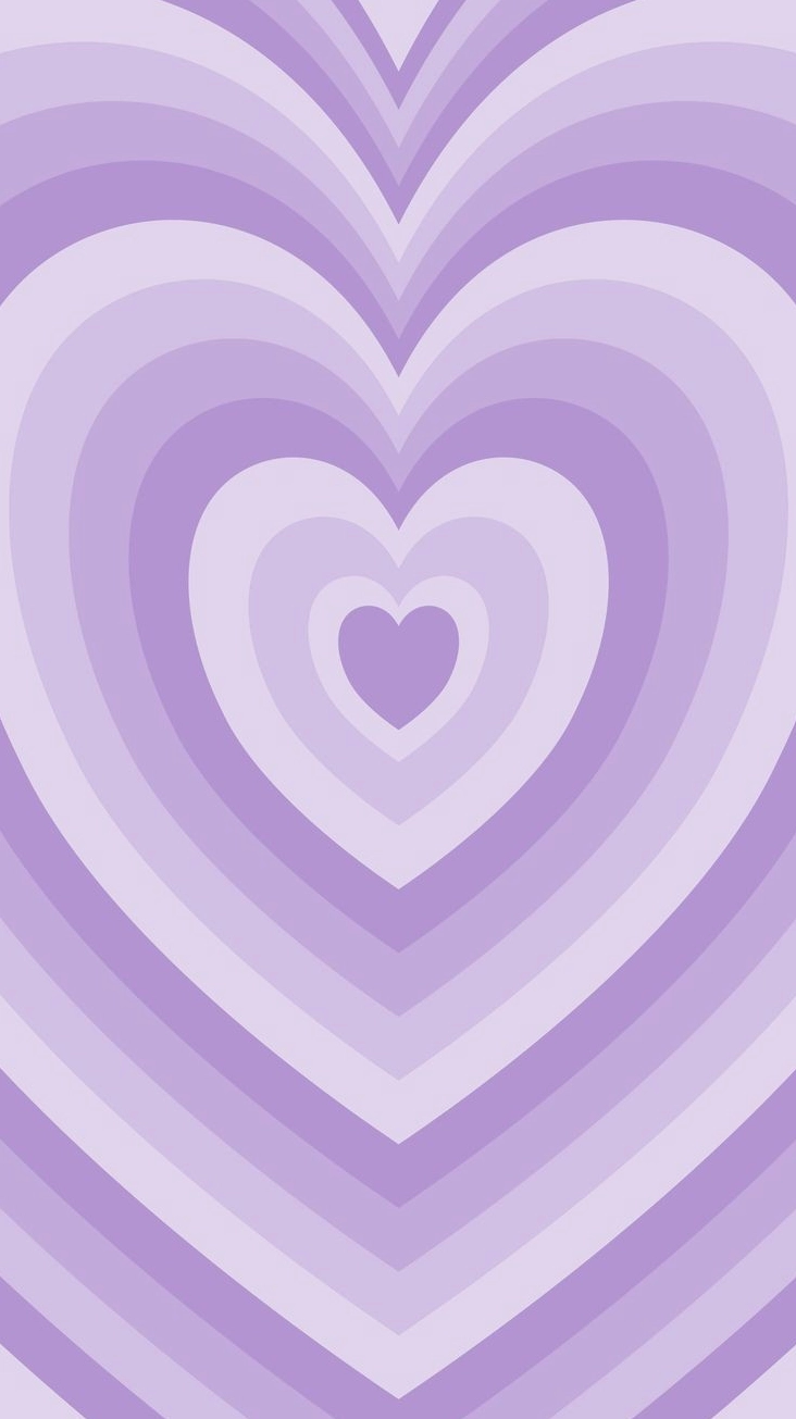 Hình nền trái tim màu tím pastel tối giản cho điện thoại
