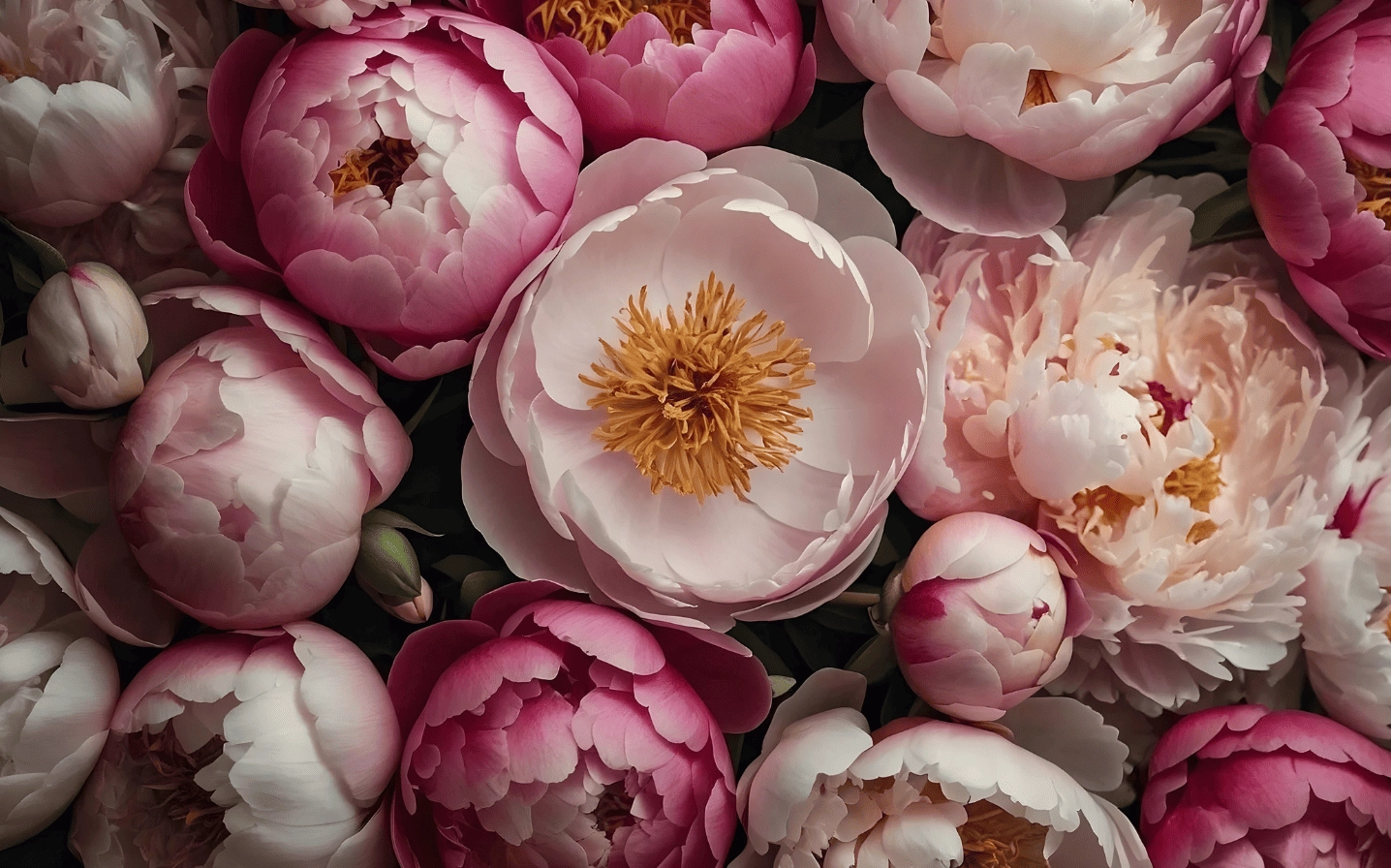 Hoa mẫu đơn hồng bung nở cực đẹp