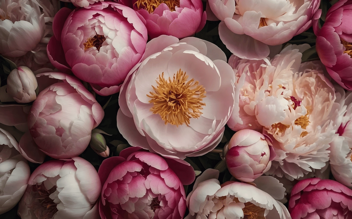 Hoa mẫu đơn hồng bung nở cực đẹp đón ánh mặt trời