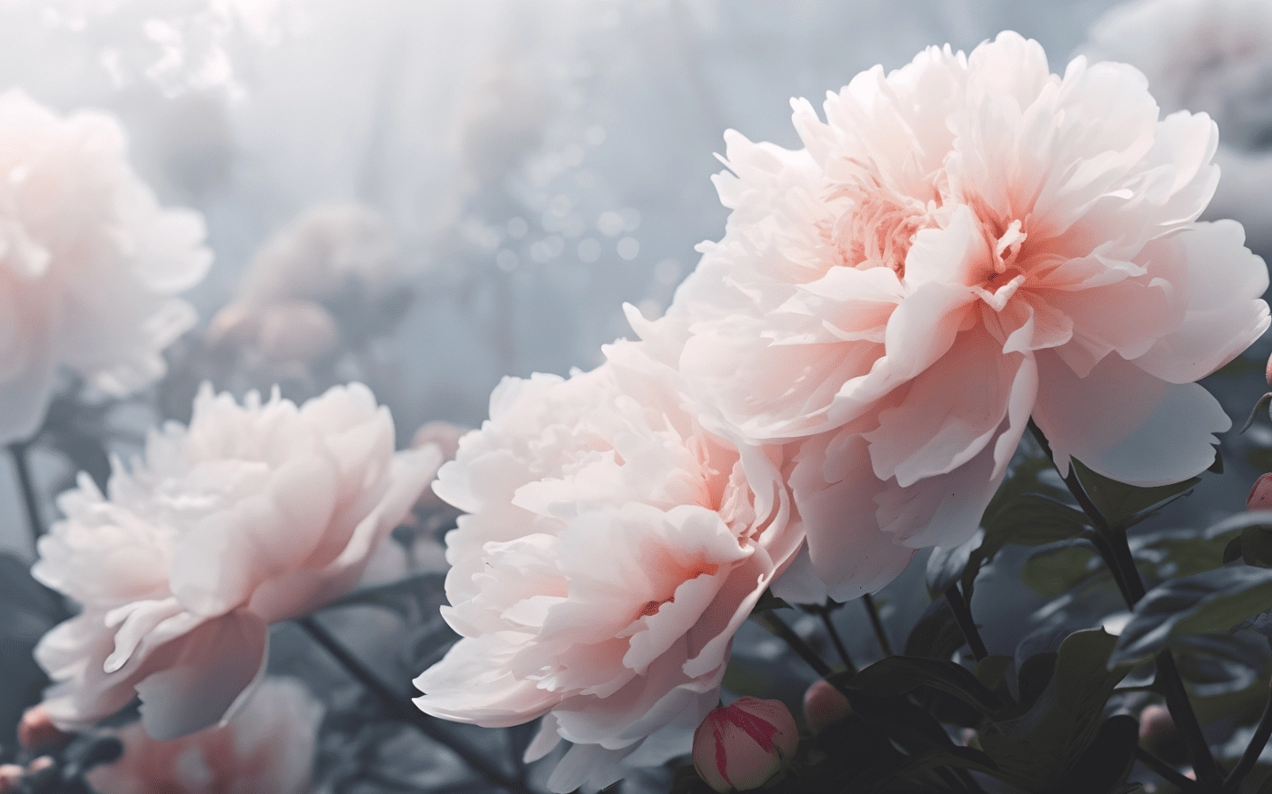 Hoa mẫu đơn hồng phấn huyền ảo nghệ thuật