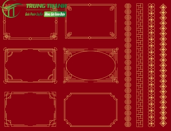 Khung viền hoa văn kiểu đứng vô cùng sang trọng