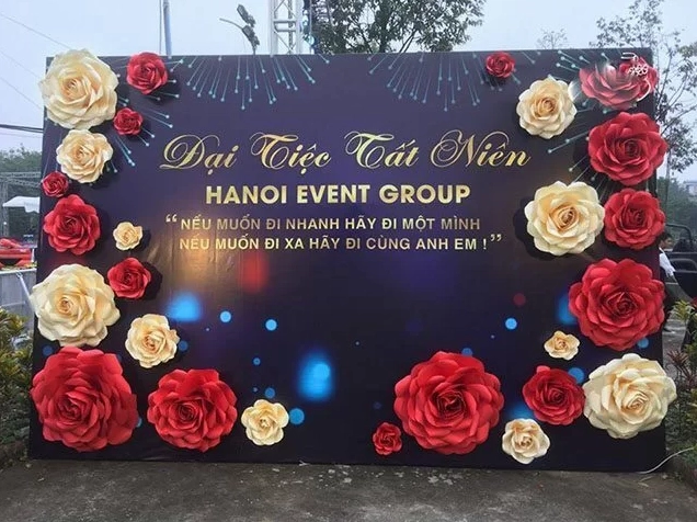 Mẫu backdrop chụp hình sự kiện được thiết kế đẹp mắt