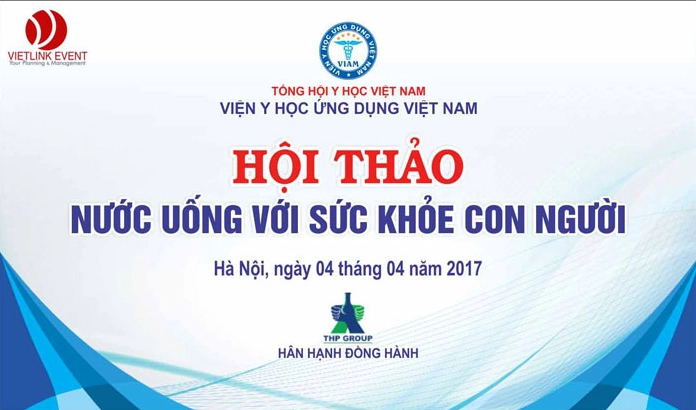 Mẫu backdrop dùng cho hội nghị hội thảo 5 tông màu xanh