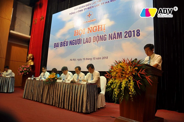 Mẫu backdrop hội nghị đại biểu
